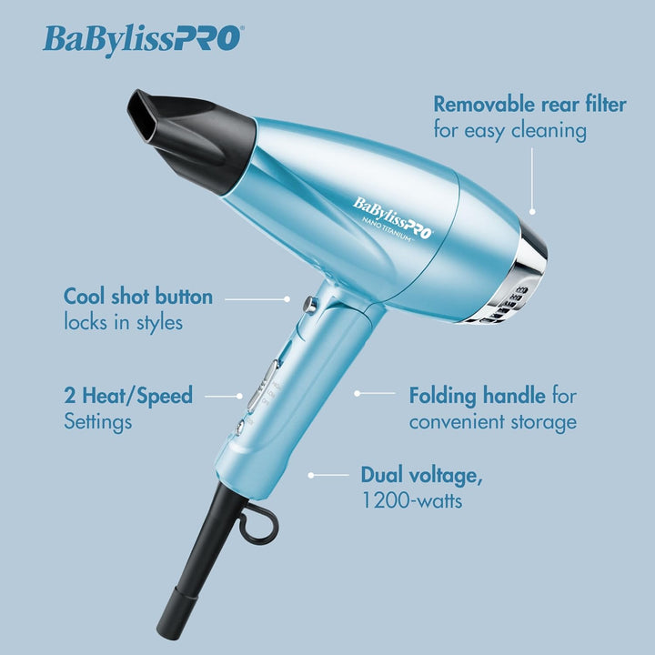 BaBylissPRO® Nano Titanium™ COMPACT TOOLS deliver full power in a c...