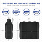 Skechers Fundas de Asiento de Espuma con Memoria, Fundas de Asiento de Automóvil de Cuero, Máxima Comodidad y Soporte Fundas de Asientos Delanteros Compatibles con Airbag, Ajuste Universal Automotriz
