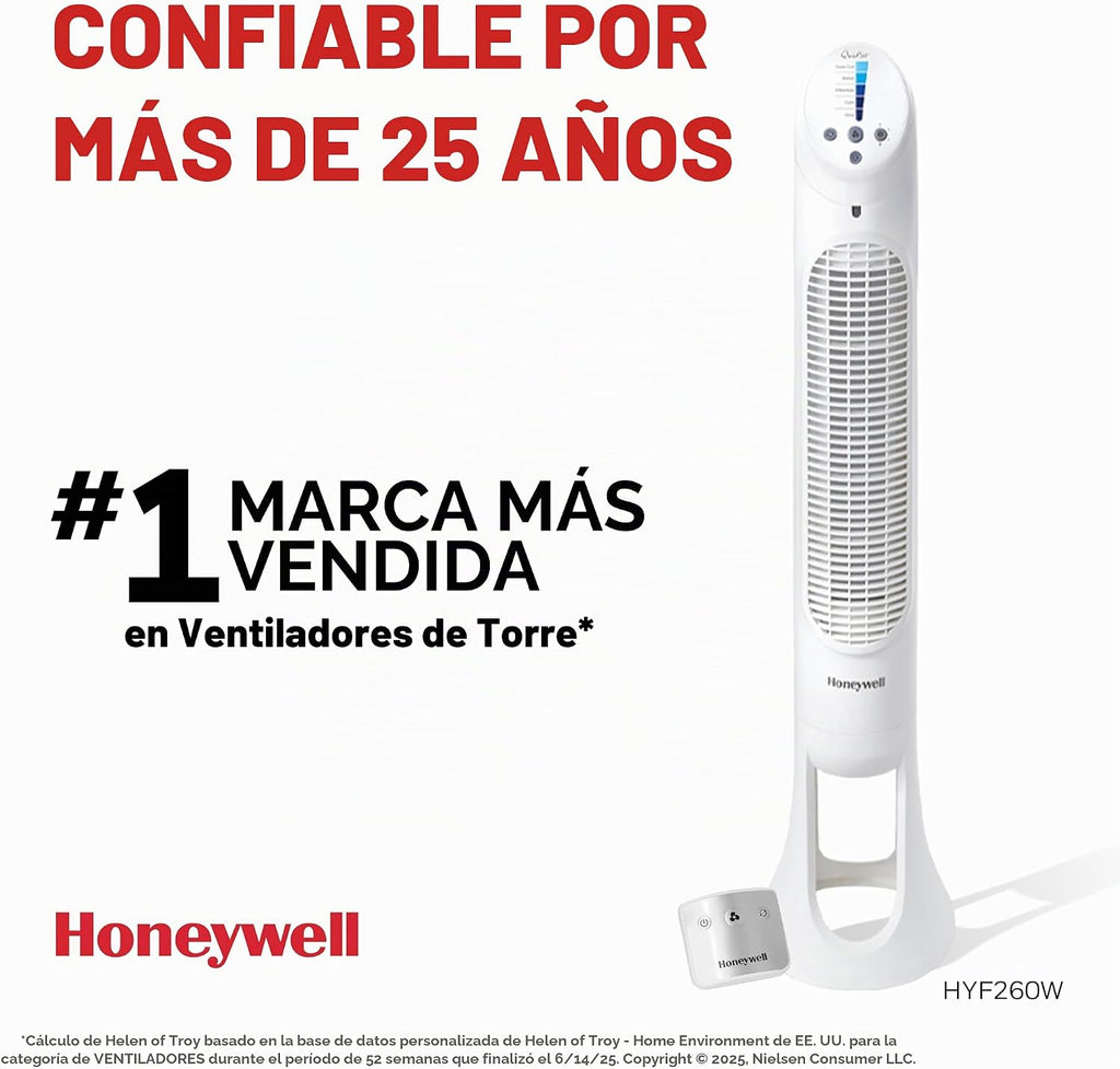 Honeywell QuietSet HYF260 - Ventilador oscilante de torre para toda...