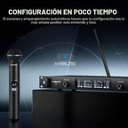 Phenyx Pro UHF Sistema de Micrófono Inalámbrico Inteligente