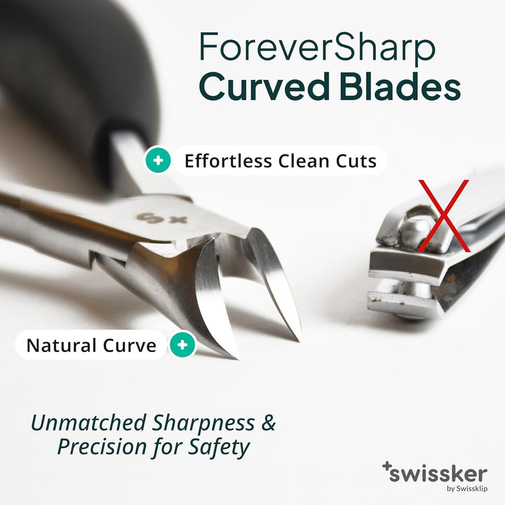 Swissker by Swissklip - Cortaúñas de pies resistentes para hombres...