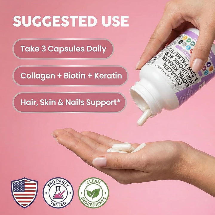 Clean Nutraceuticals Píldoras de Colágeno 1000mg Biotina 10 000 mcg...