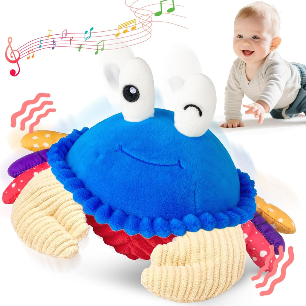 Interactive Crawling Crab Baby Toy, Musical Toy con 40 Songs & Recording