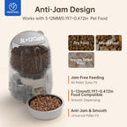 PAPIFEED - Comedero automático para gatos con aplicación, alimentador automático WiFi para gatos, dispensador de comida para gatos de alimentación lenta de 3 litros para alimentos secos, fuente de
