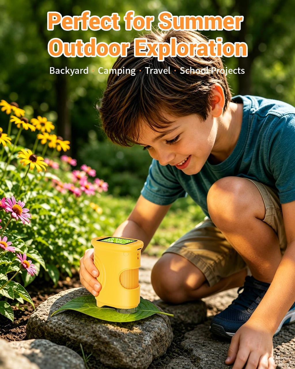 1000X Digital Handheld Microscope para Kids Portable Outdoor Toys & Gifts