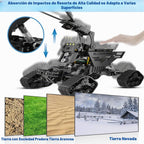 Kit de carro robot BLONWINER, juguete de construcción de brazo robótico inteligente 2 en 1 para codificación Python en Raspberry Pi, kits de tanque de programación STEM con cámara (sin placa RPi)