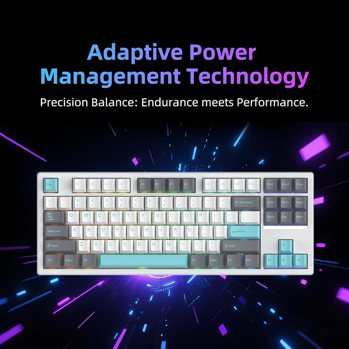 Teclado mecánico con cable IROK FE87 V2, tasa de sondeo dual de 8 K...