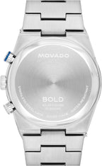 Movado Bold Quest Reloj de cronógrafo de lujo para hombre - Movimiento de cuarzo suizo, brazalete de acero inoxidable, resistencia al agua 50 metros (5ATM) - pieza clásica - Regalo para él - 42mm
