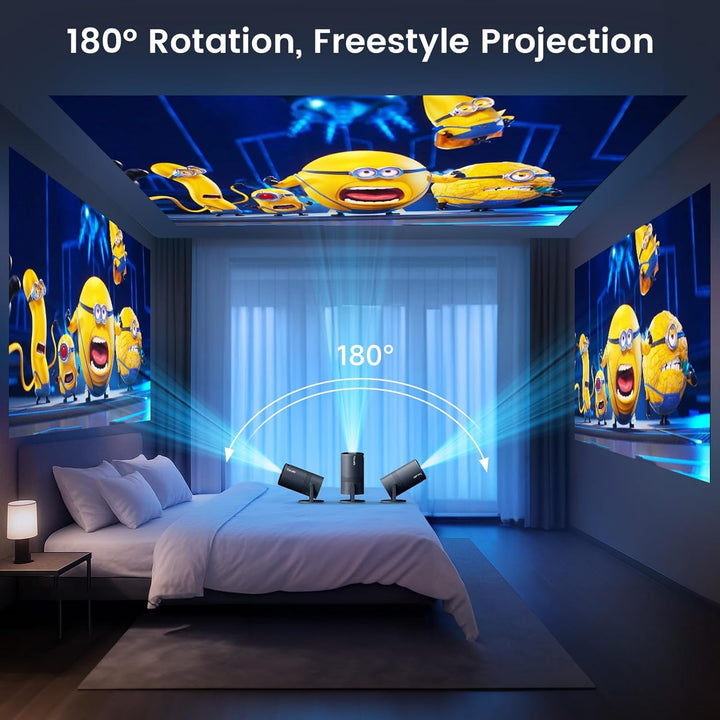 Miniproyector portátil con WiFi y Bluetooth, soporte para proyector...