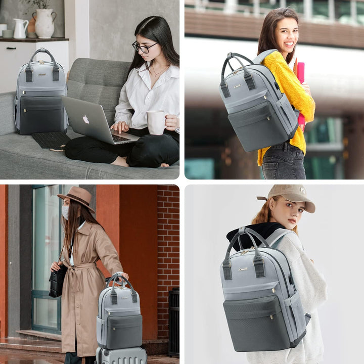 LOVEVOOK Mochila de viaje para laptop para mujer, bolsa antirrobo p...