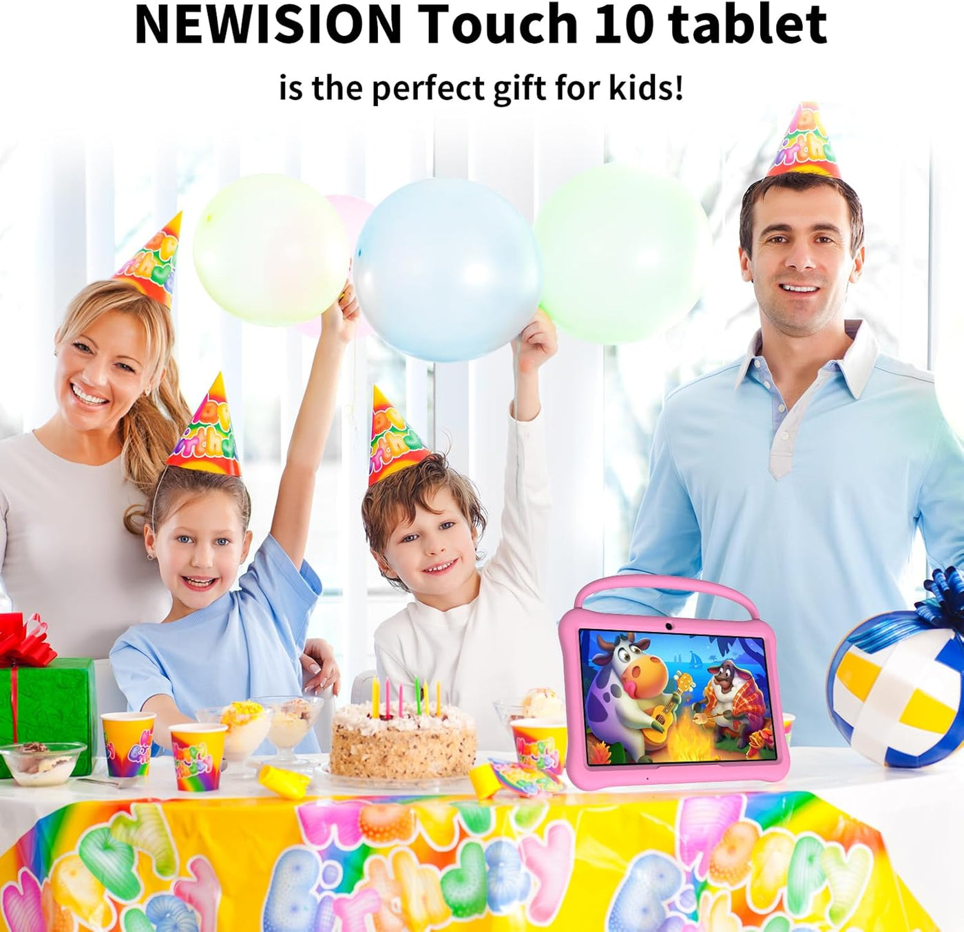 NEWISION Tableta Android de 10 pulgadas para niños, Tabletas con 64...