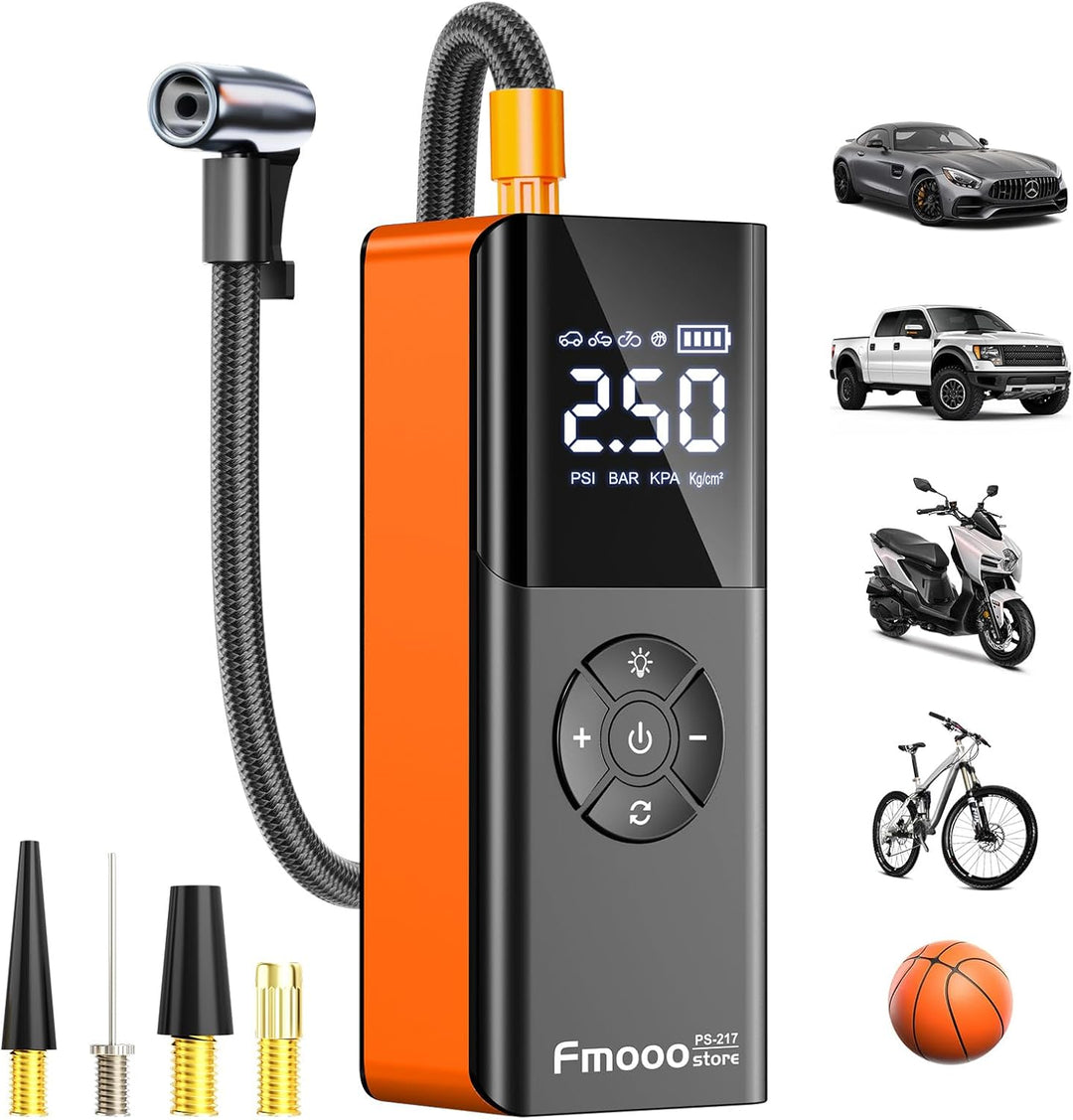 Inflador de neumáticos, compresor de aire portátil, 160 PSI de pote...