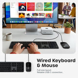 Satechi Combo de teclado y mouse con cable, Slim CLX3 con conectivi...