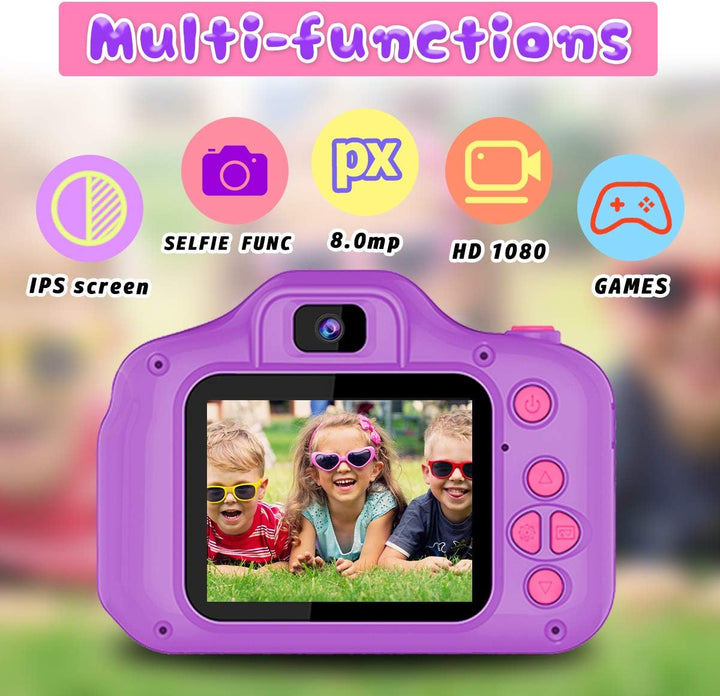 Seckton Cámara de selfie mejorada para niños, regalos de cumpleaños...