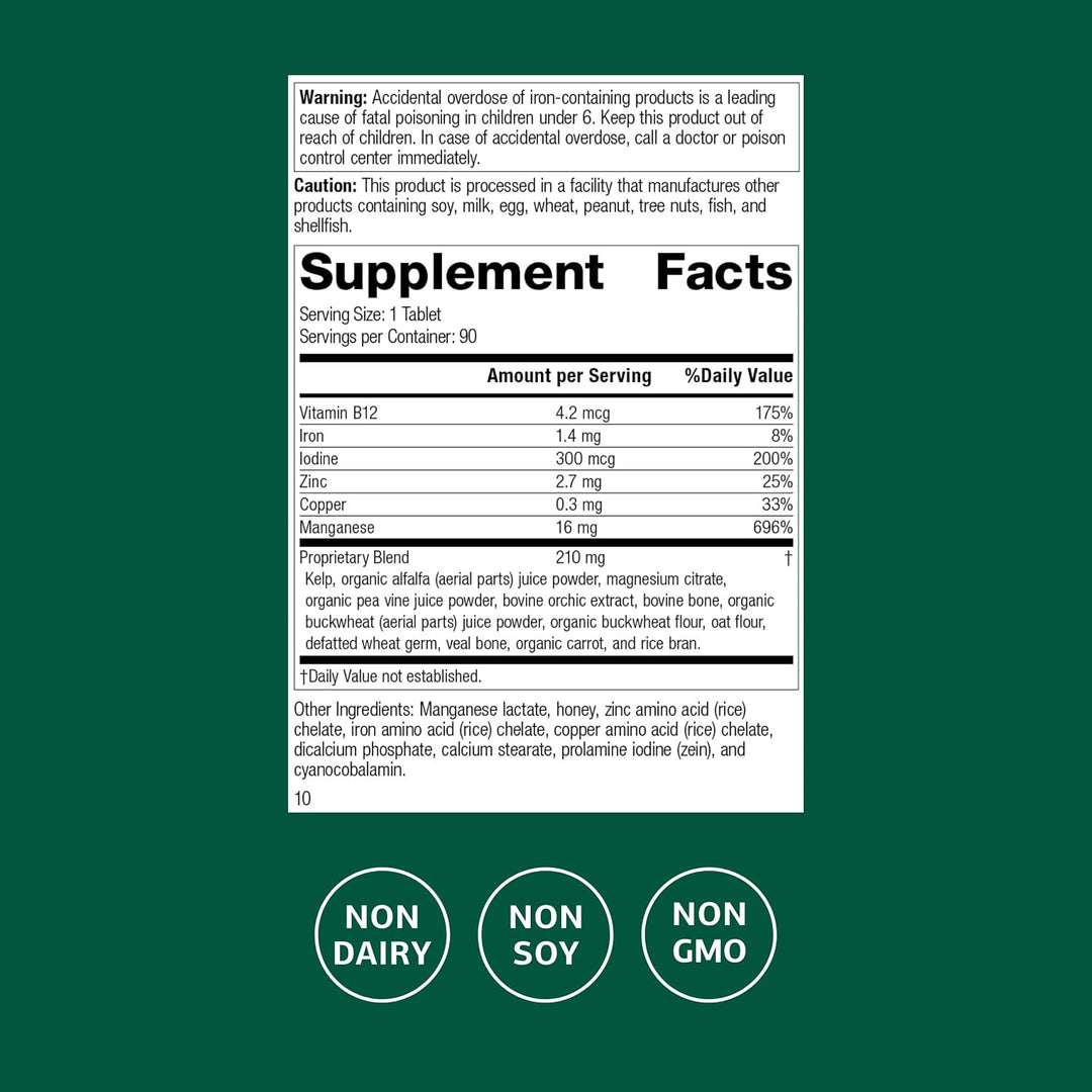 Standard Process Trace Minerals-B12 - Bazo de alimentos integrales,...