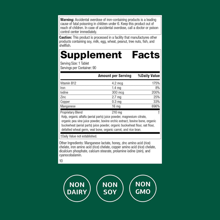 Standard Process Trace Minerals-B12 - Bazo de alimentos integrales,...