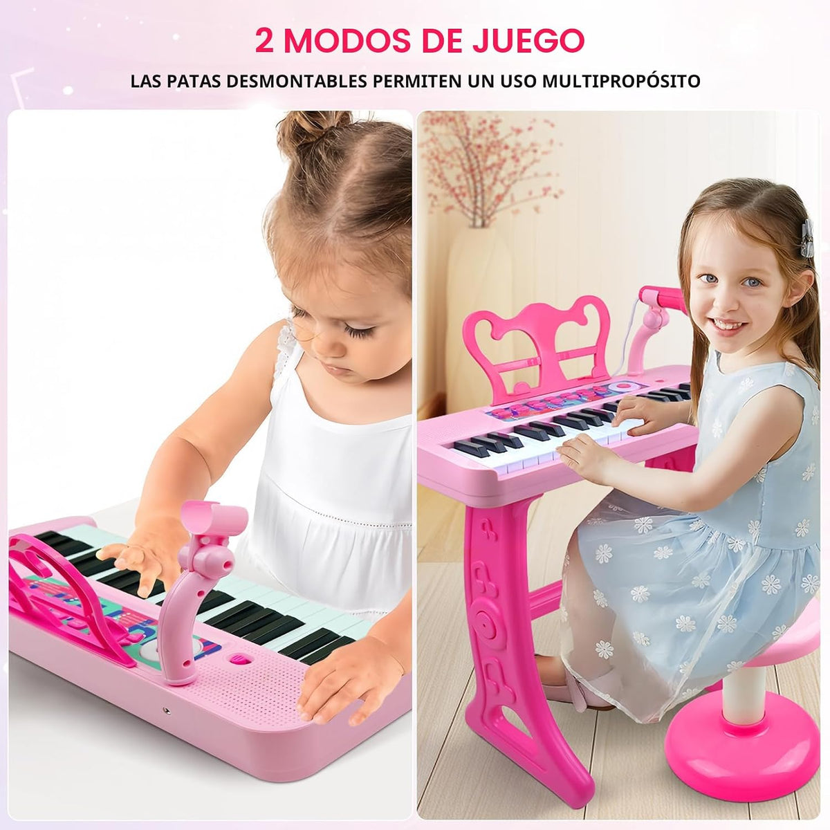 Love&Mini Kids Piano Teclado Juguetes para Niñas