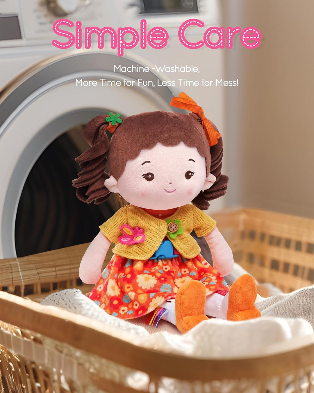 LeyaDoll Muñeca Sensorial de Aprendizaje para Niños Pequeños, Jugue...