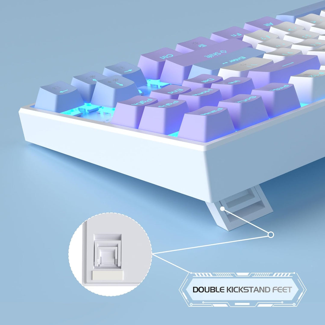 MageGee Teclado mecánico 75% para juegos, interruptor rojo, retroil...