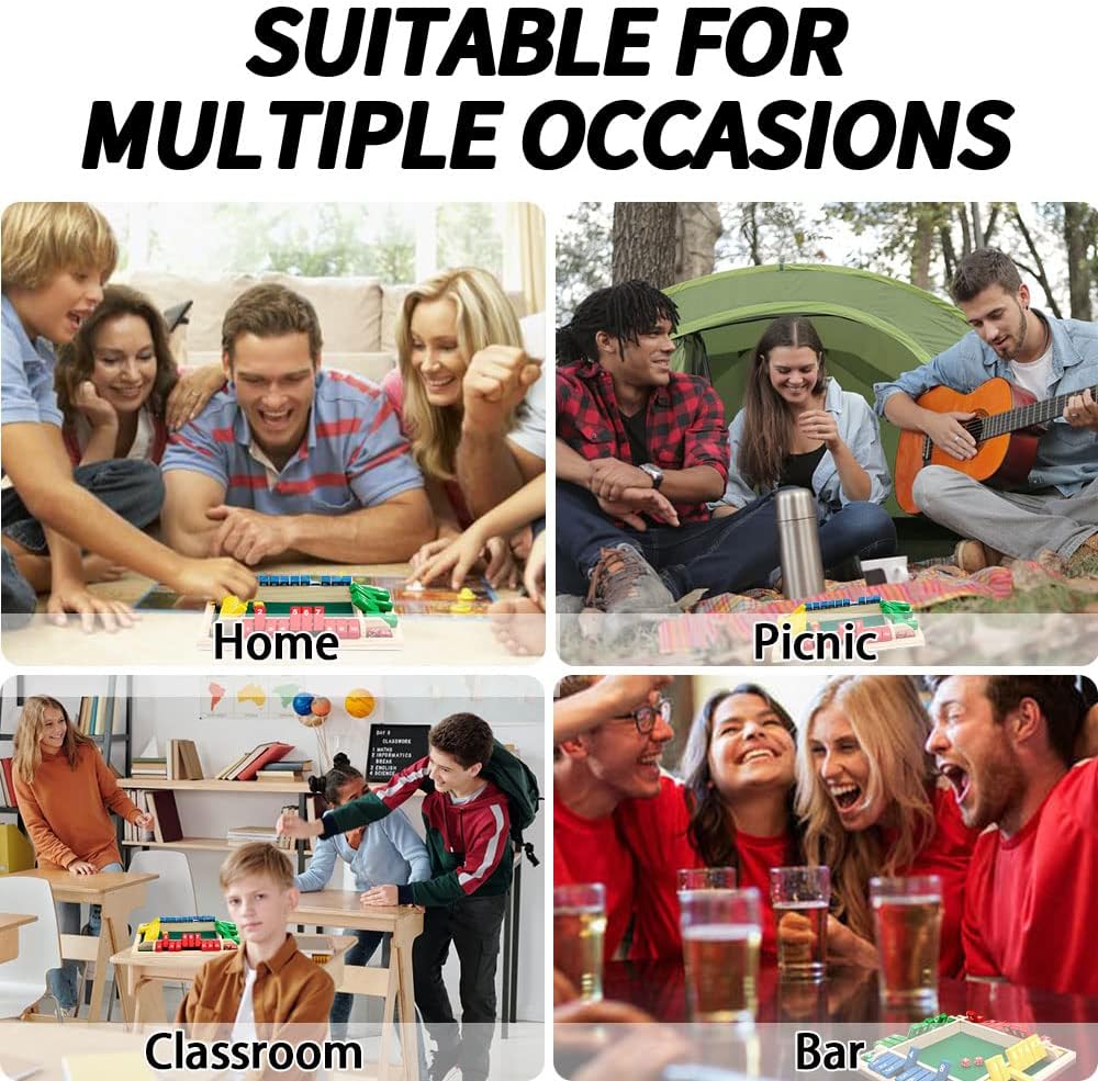 Nicecho Shut The Box - Juego de dados para 2 a 4 jugadores