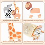 Joyreal Juego de juguetes magnéticos de animales de la selva
