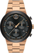 Movado Bold Fusion Reloj para Hombres - Movimiento Cuarzo Suizo Cronógrafo, Brazalete de Acero Inoxidable con Eslabones - Resistencia al Agua 5 ATM - Reloj de Lujo de Moda para Él - 44mm