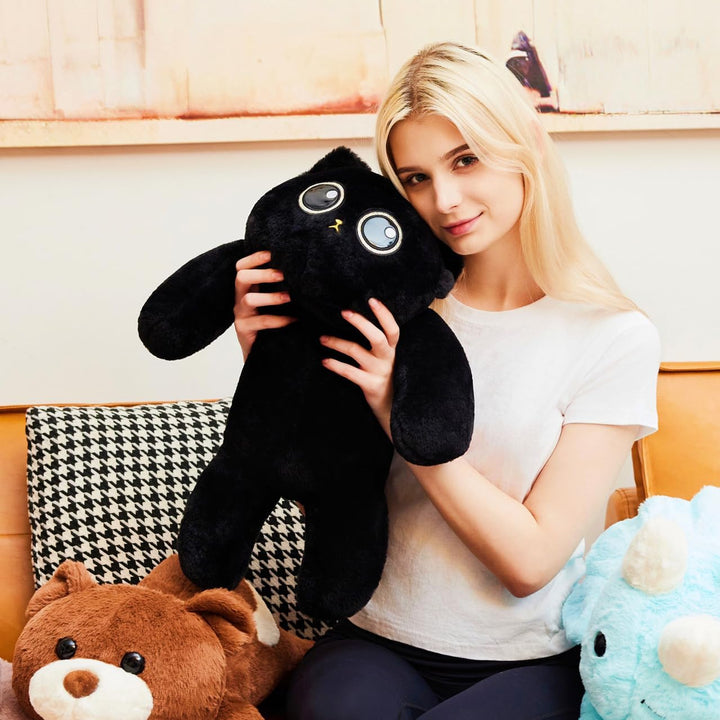 uoozii - Gato negro de peluche con peso de 20 pulgadas\/4 lb y almo...
