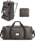 BAGSAMRT - Bolsa de lona plegable para viajes, bolsa de viaje para hombres, mochila de viaje 4 en 1, bolsa de transporte para fin de semana, Gris-oscuro, Casual