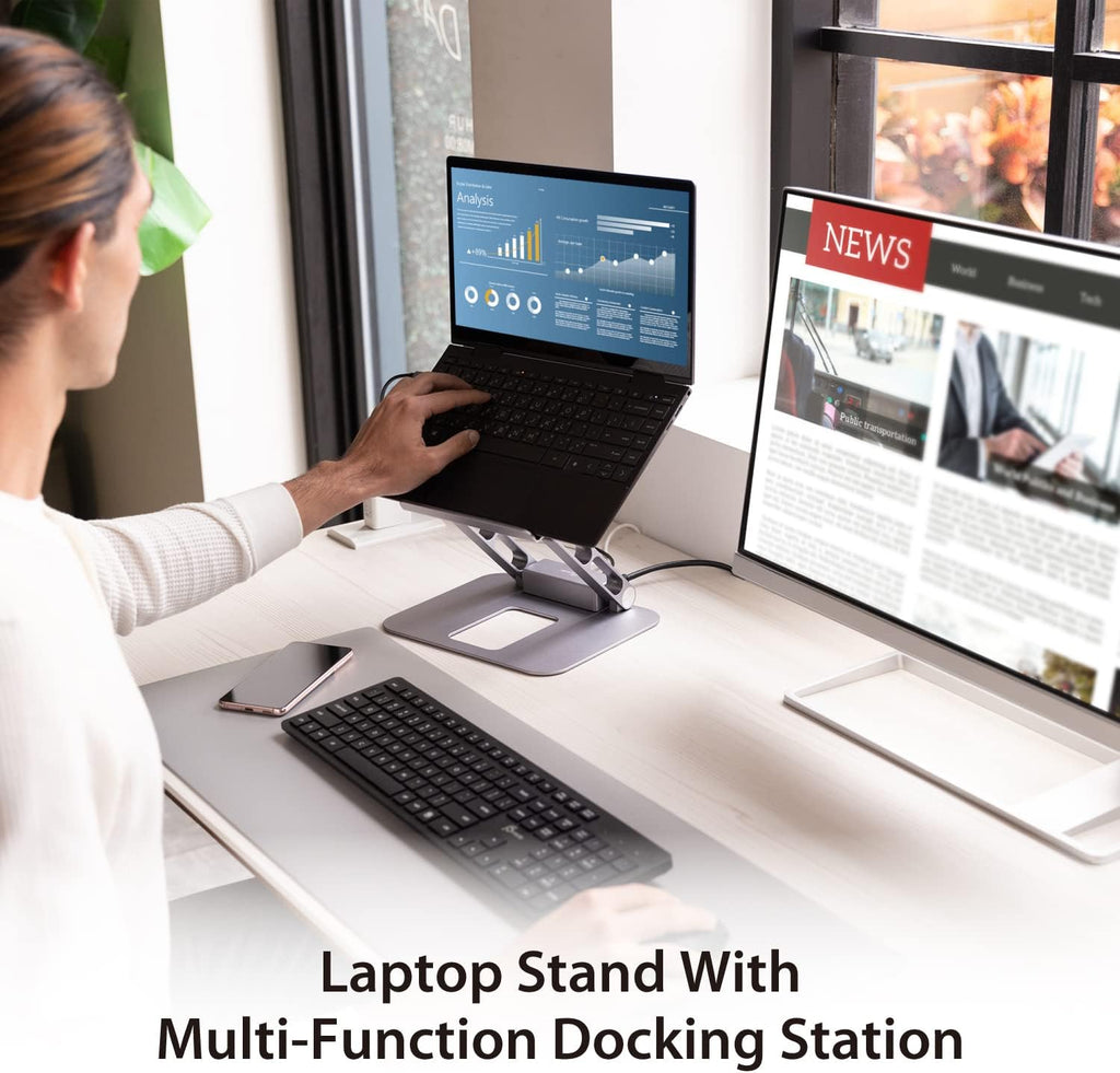 j5create Soporte para laptop con concentrador de pantalla HDMI USB C 4K - 2