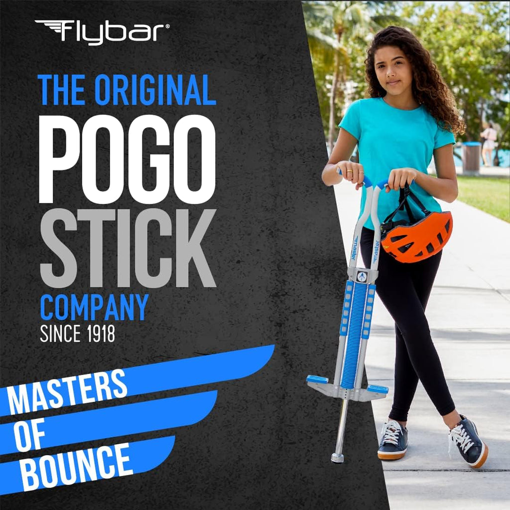 Flybar Master Pogo Stick para niños a partir de 9 años, 80 a 160 libras – Mangos de agarre fácil – Juguete de ejercicio activo para preadolescentes y adolescentes – Juguete al aire libre con pedales