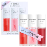 NOONI Juego de aceite de labios coreano \u2013 Appleberry, Applepeo...
