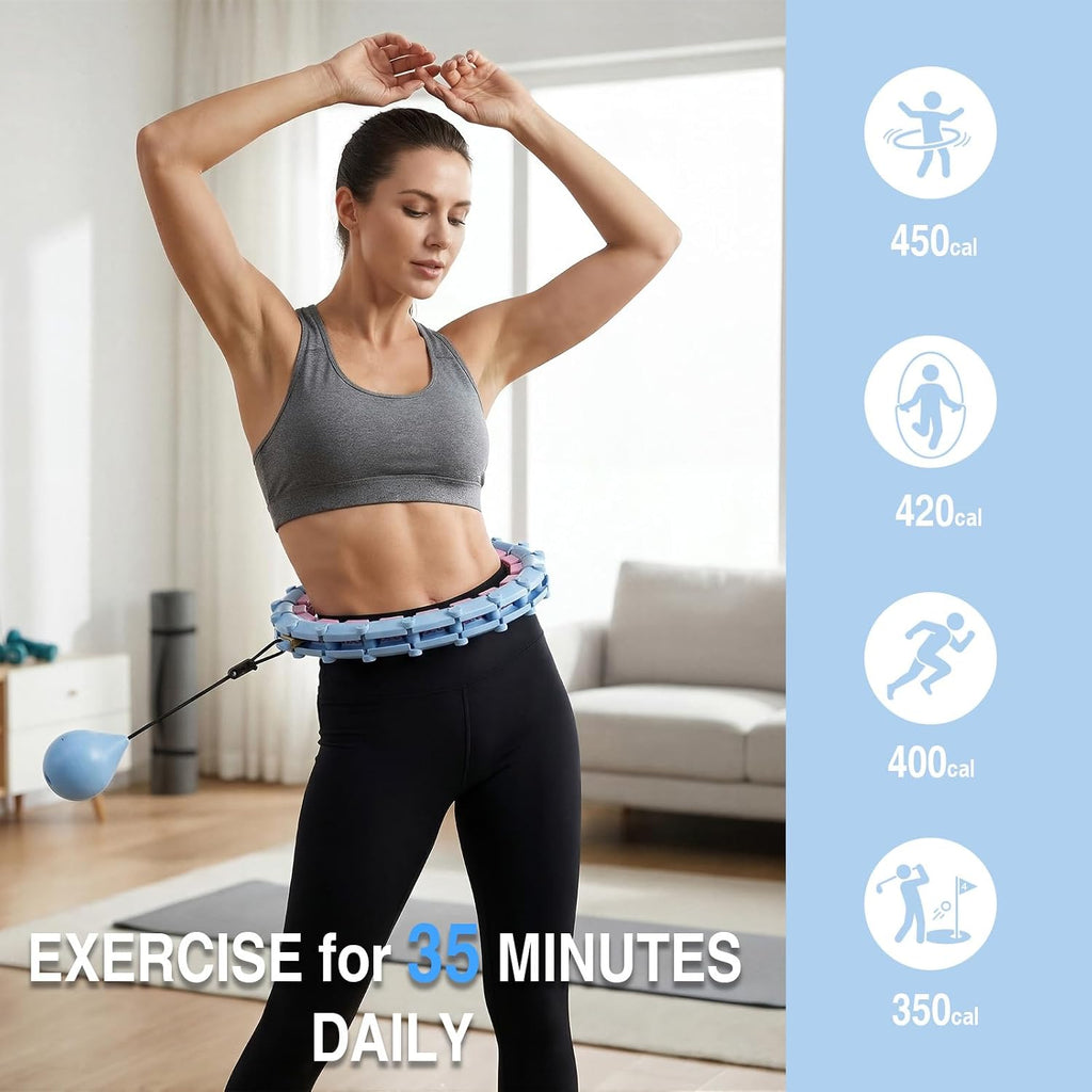 Weighted Infinity Fitness Detachable Hoop Silent 47 Inch, 24 Knots