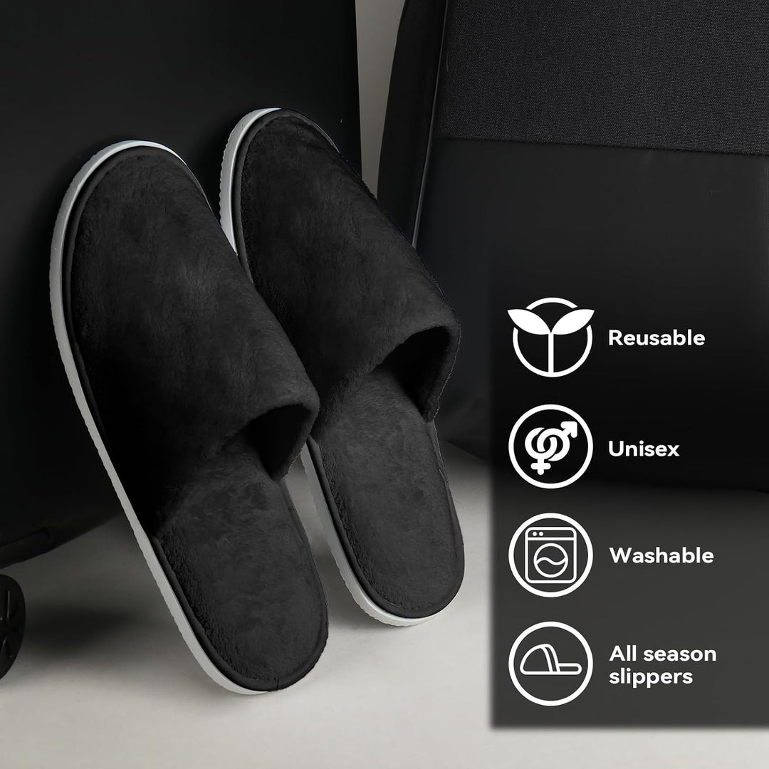 QatmMkt - 10 pares de pantuflas desechables unisex para invitados,...