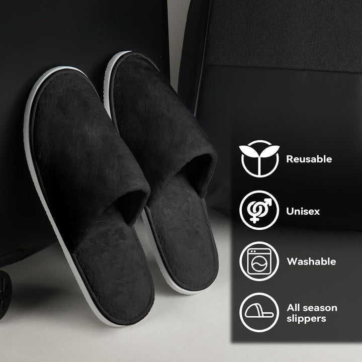 QatmMkt - 10 pares de pantuflas desechables unisex para invitados,...