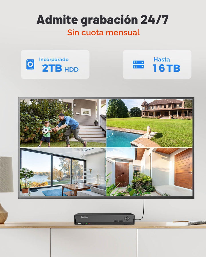 REOLINK Sistema inteligente de cámara de seguridad para el hogar de...
