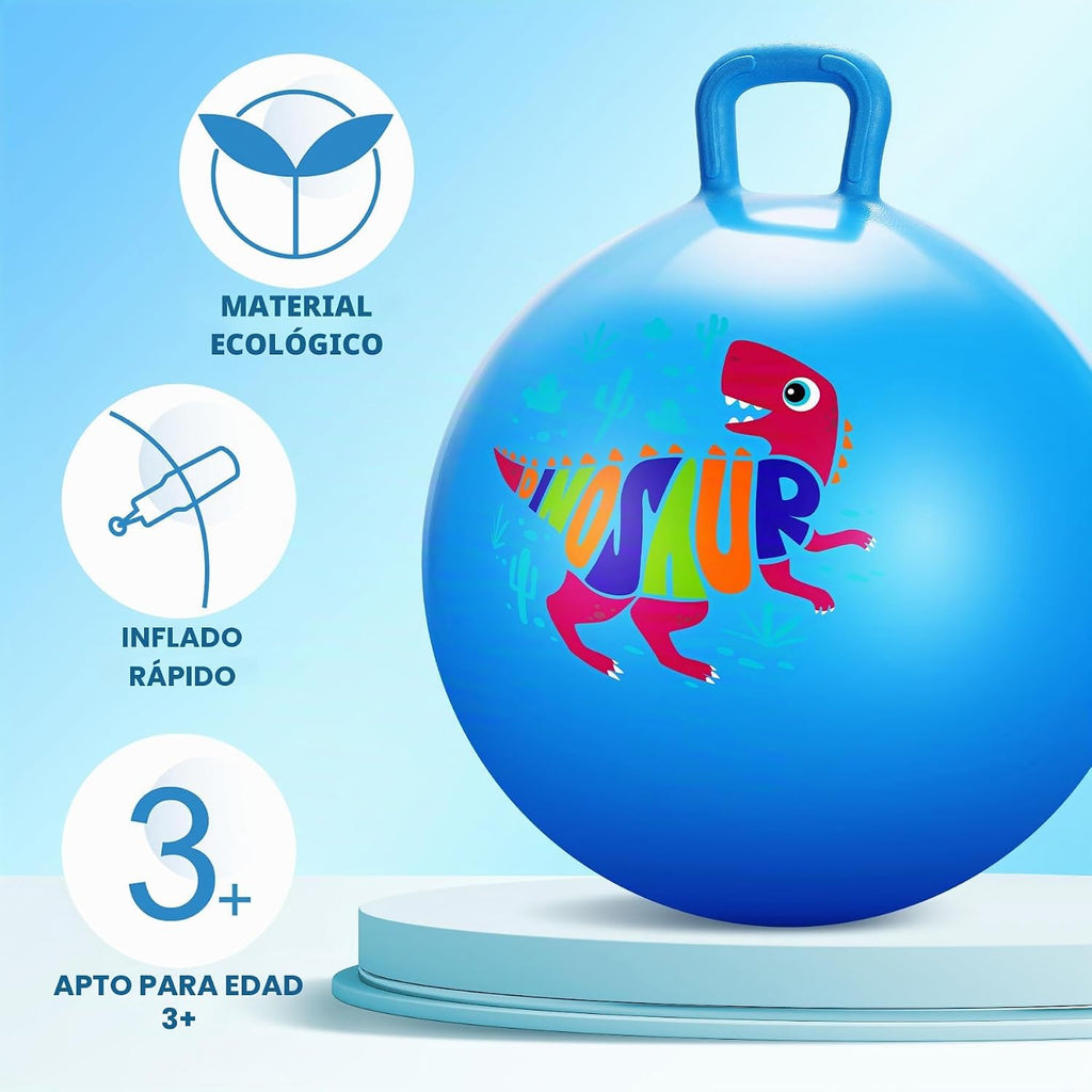 Pelotas Saltarinas para Niños de 3-8 Años, Pelota Rebotante de 18 Pulgadas con Asa, Saltarina Inflable de 18", Juguetes de Salto de 45cm, Juguetes de Salto de Jardín, Regalos para Niñas y
