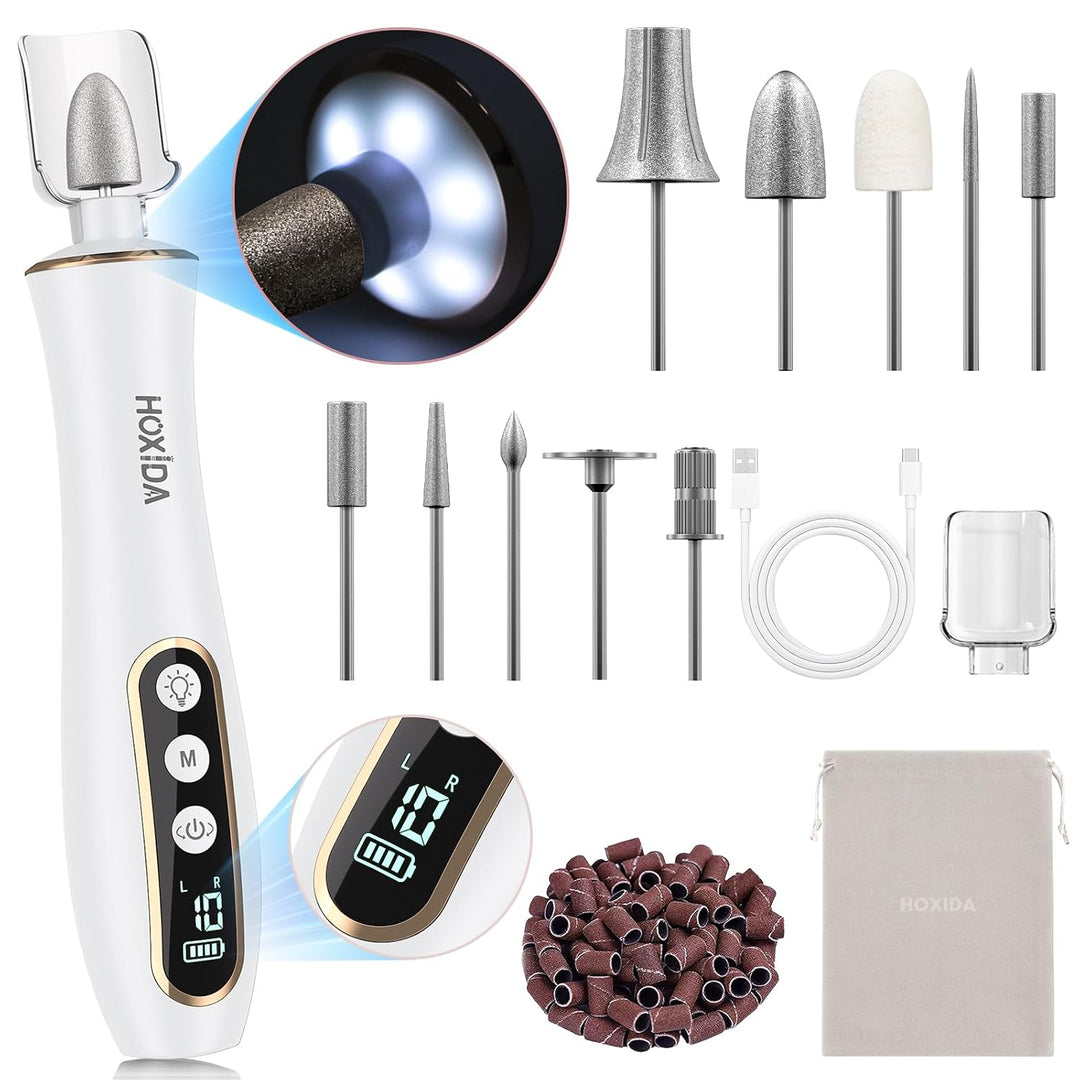 Kit Profesional de Manicura y Pedicura, Taladro Eléctrico Inalámbri...