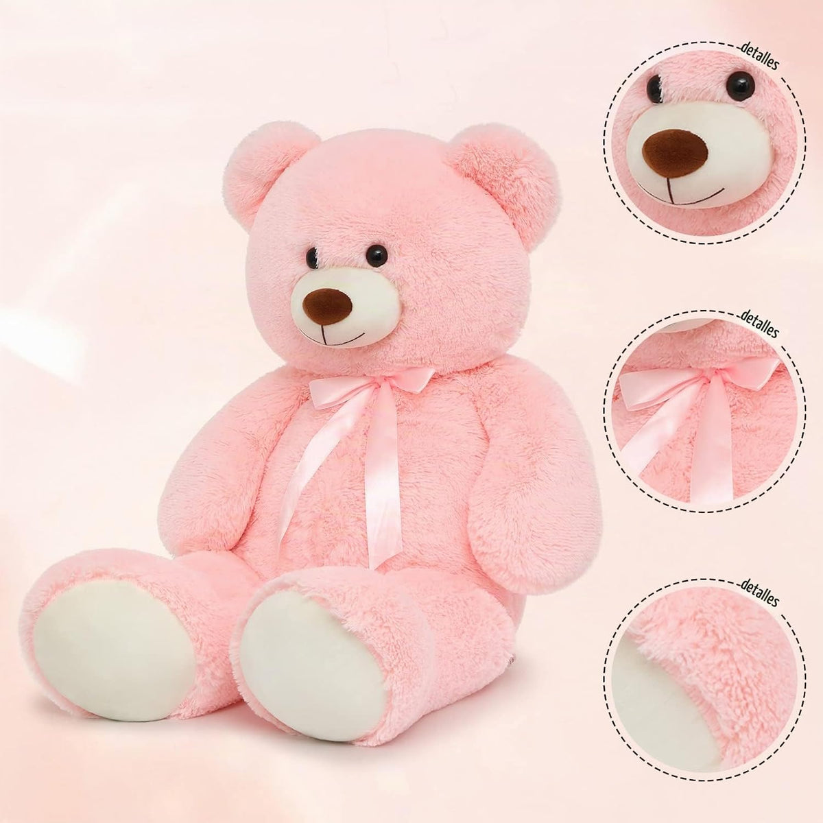 Tezituor Pink Teddy Bear Stuffed Animal, 40 Inch Big Teddy Bear Plush Toys