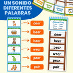 Libros con tapa de escalera de 30 palabras, tarjetas flash fonéticas, escaleras de palabras, libro de construcción familiar de palabras, palabras a la vista, juegos de ortografía, libros de fonética para niños, aula, escuela, preescolar, actividades de ap
