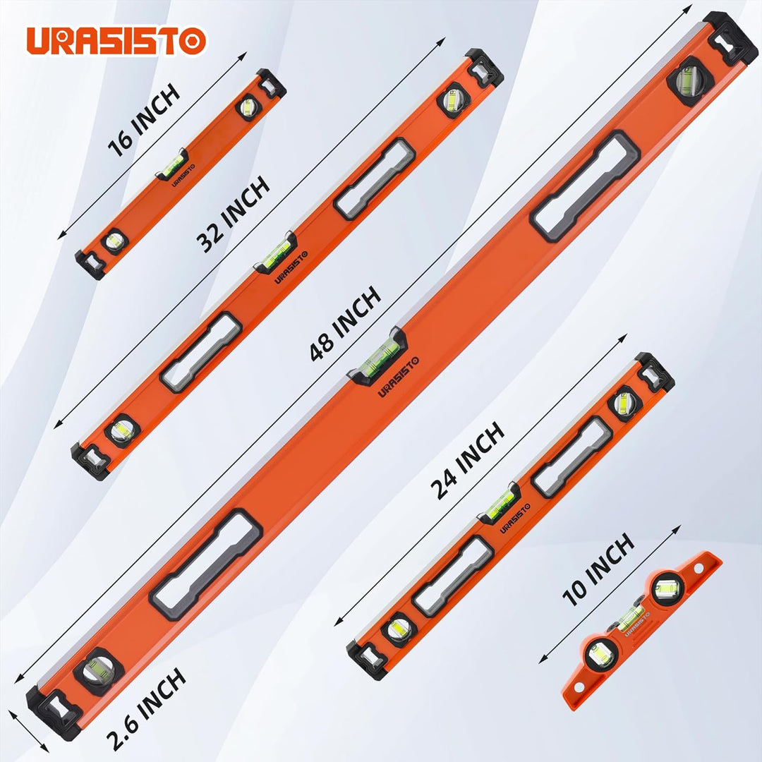 URASISTO Juego de 5 Niveles de Burbuja de 10", 16", 24"...
