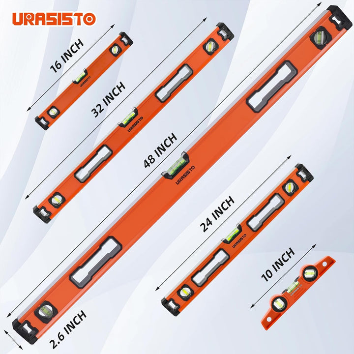 URASISTO Juego de 5 Niveles de Burbuja de 10", 16", 24"...