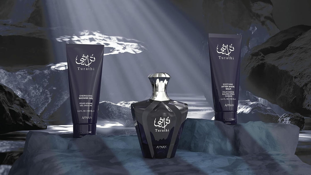 Set de regalo Turathi Homme Blue de Afnan \u2013 Eau De Parfum + Ge...