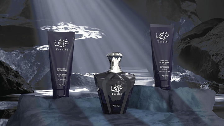 Set de regalo Turathi Homme Blue de Afnan \u2013 Eau De Parfum + Ge...