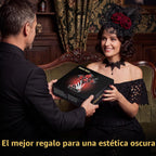 DRZYJ Juego de construcción de cruz de rosas góticas para adultos, 598 piezas de bloques de ramo de rosas rojas oscuras con mano de esqueleto, decoración de escritorio de Halloween, regalo gótico