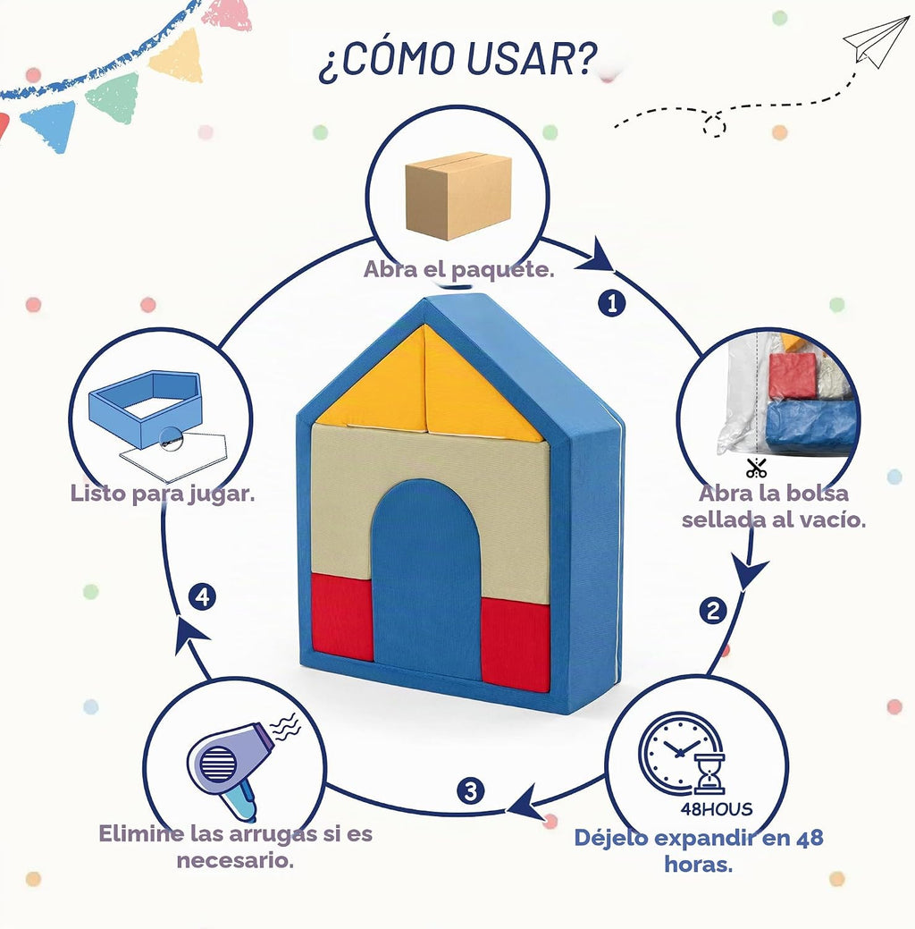Juguetes de escalada para niños pequeños con hoyo de pelotas, 7 piezas de bloques de escalada de espuma para bebés con piscina de bolas, juego suave de actividades de escalada para niños