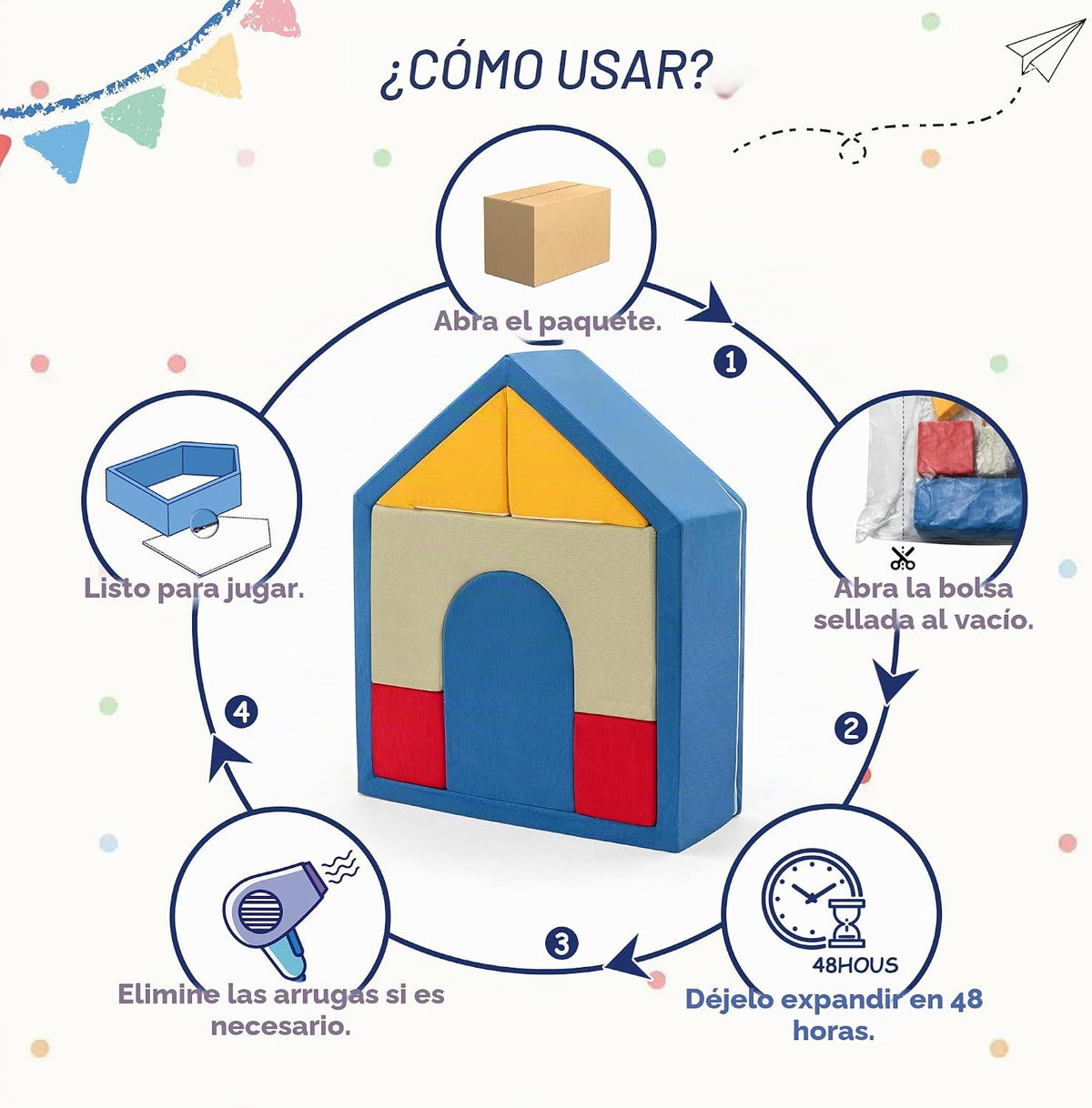 Juguetes de escalada para niños pequeños con hoyo de pelotas, 7 piezas de bloques de escalada de espuma para bebés con piscina de bolas, juego suave de actividades de escalada para niños