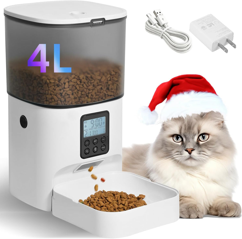 Alimentador automático para gatos, dispensador de alimentos