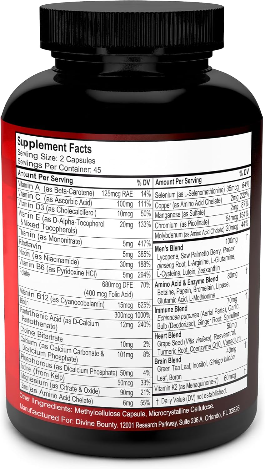 Multivitamínico diario para hombres con complejo de vitamina A C, D...