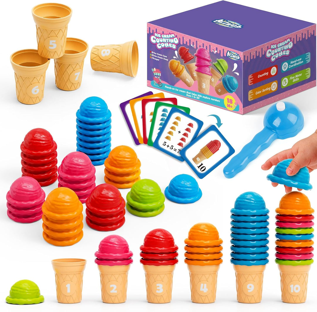 Aizweb - Juguetes de aprendizaje del alfabeto de helado, juego de c...