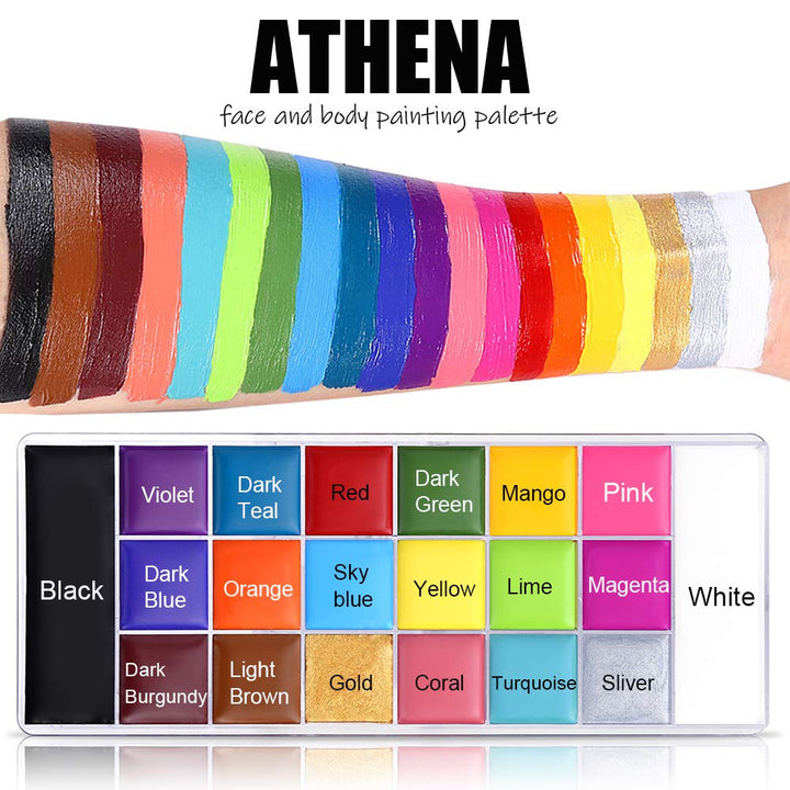 UCANBE Juego de pintura facial y corporal, paleta de pintura Athena...